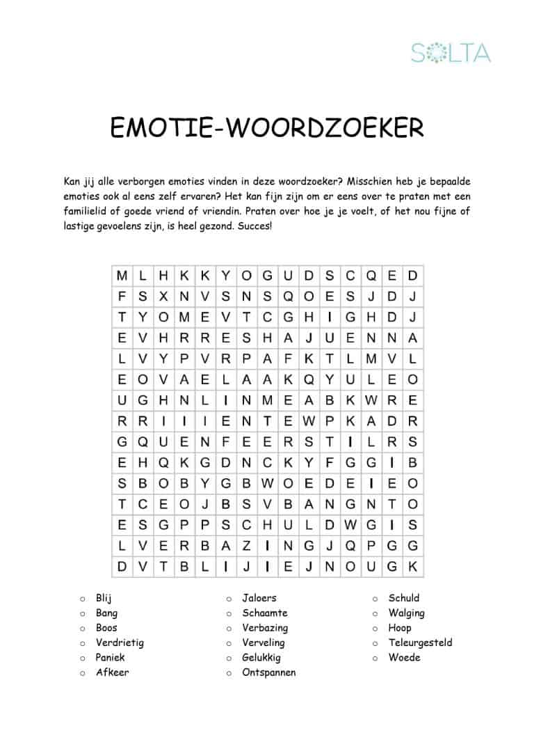 SOLTA solti emotiewoordzoeker basisemoties psycholoog psychotherapie kinderpsycholoog psychotherapie speltherapie cognitieve gedragstherapie oudenaarde maarkedal ename ronse gavere zingem zwalm kluisbergen